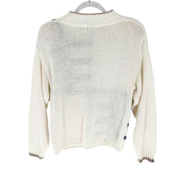 Essex Junction Vintage Sweater Womens M 80s Cottagecore Grandmacore Shoulder Pad - Picture 2 of 14